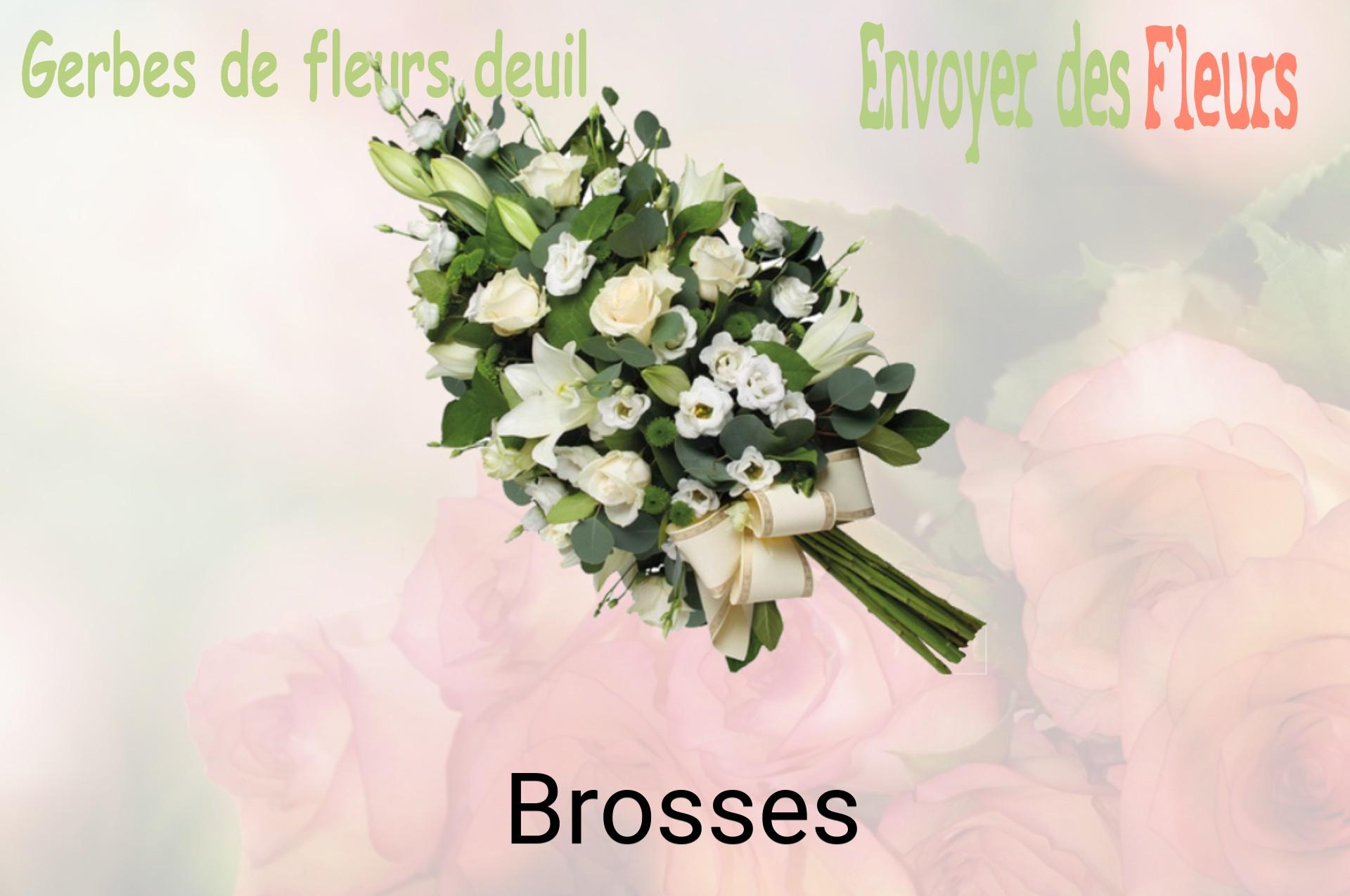Gerbe de fleurs de deuil livrée à Brosses